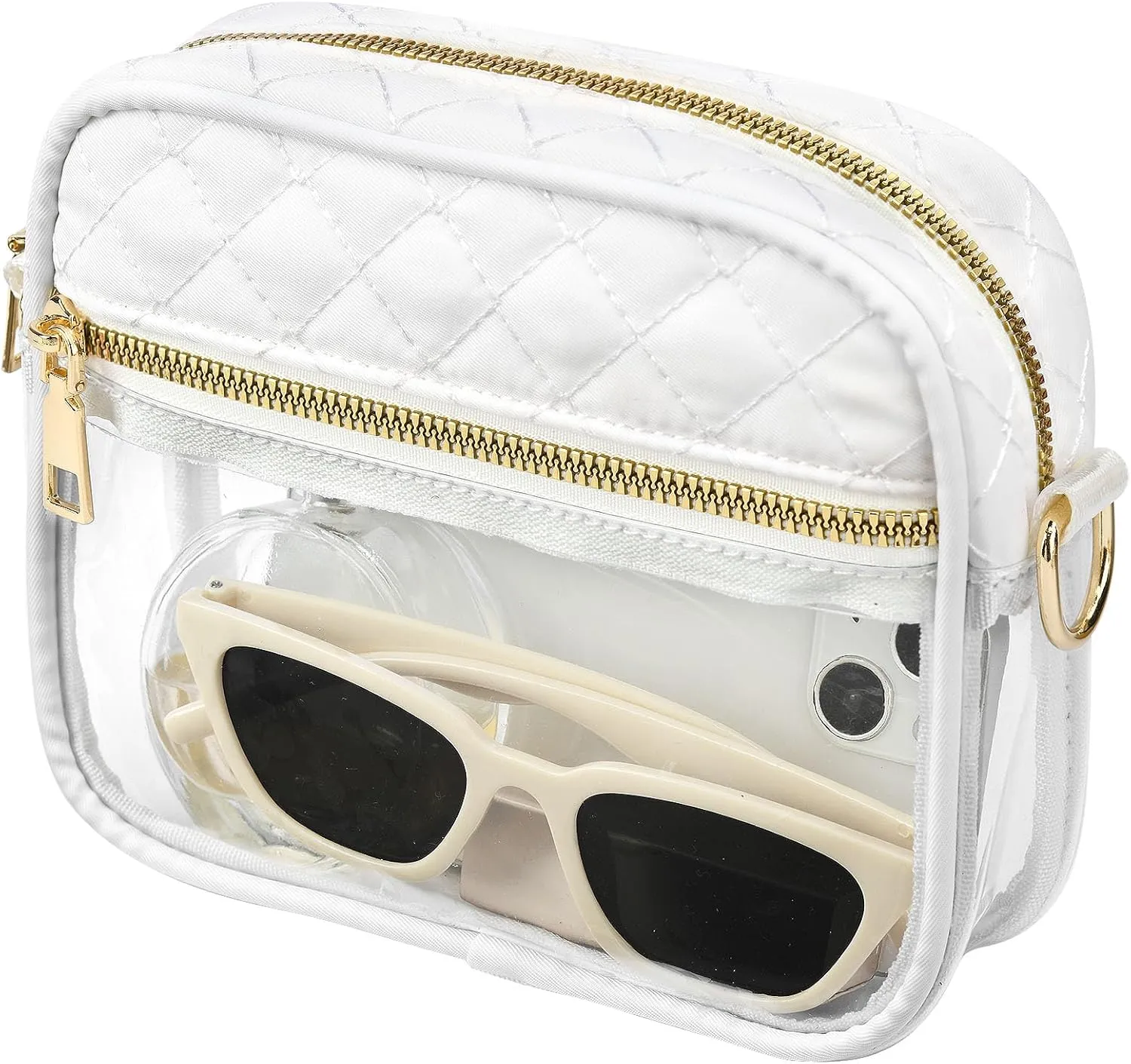 Clear Crossbody Bag Stadium Approved, Clear Bag for Stadium Events, Small Clear Purses for Women Stadium Crossbody