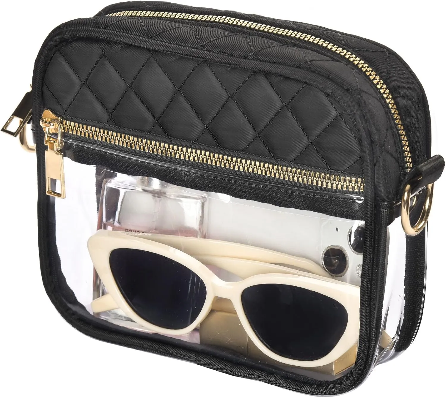 Clear Crossbody Bag Stadium Approved, Clear Bag for Stadium Events, Small Clear Purses for Women Stadium Crossbody