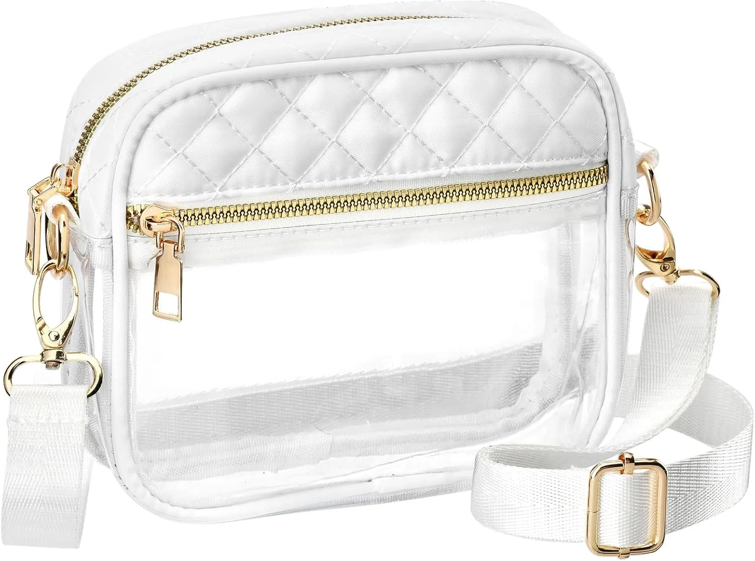 Clear Crossbody Bag Stadium Approved, Clear Bag for Stadium Events, Small Clear Purses for Women Stadium Crossbody