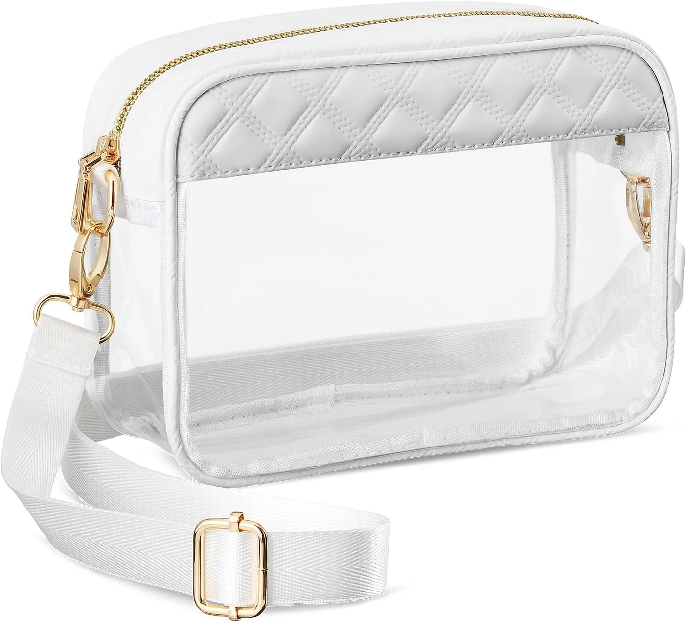 Clear Crossbody Bag Stadium Approved, Clear Purses for Women Stadium Crossbody for Events Concerts Sports Outfits