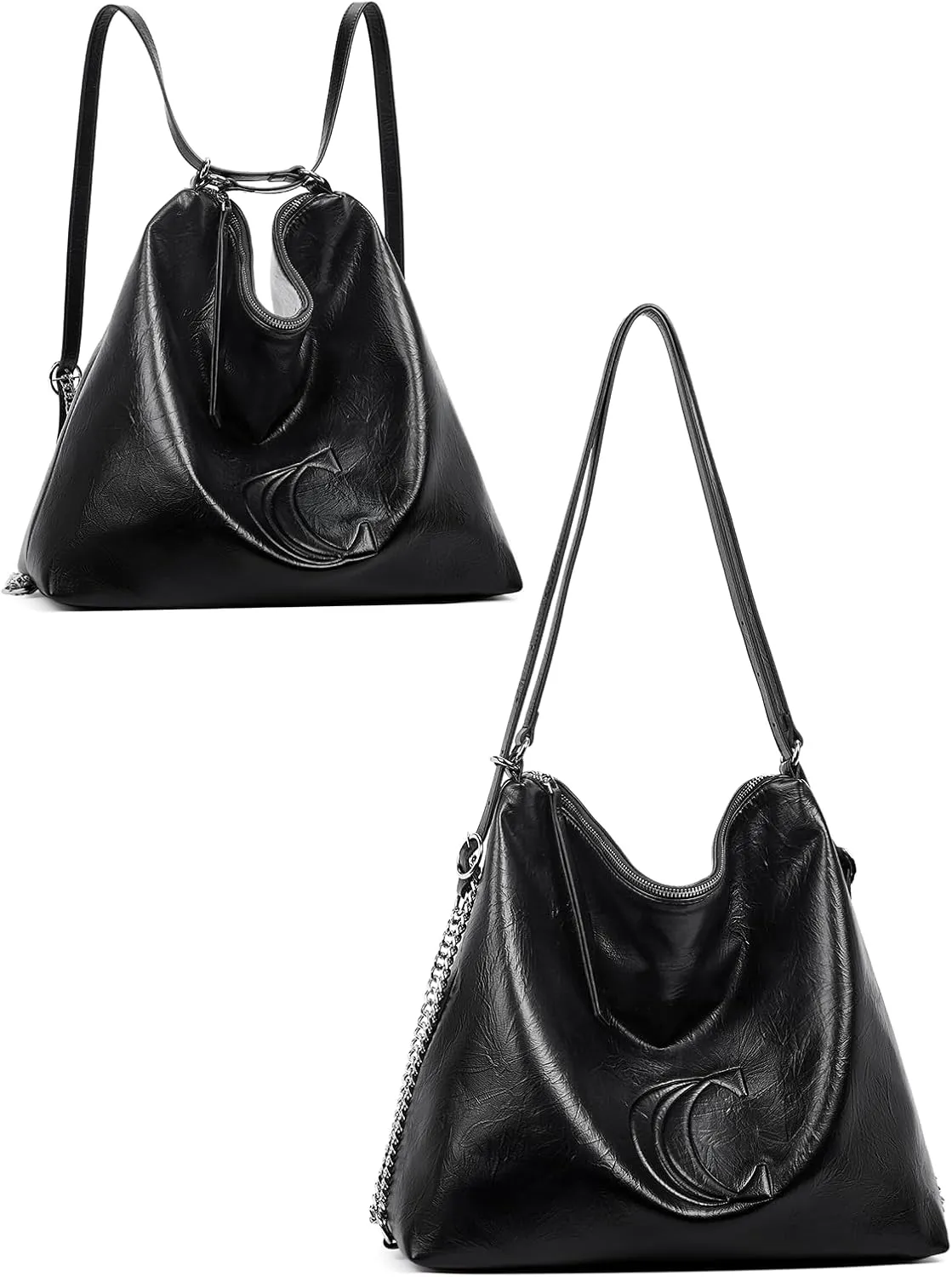 CLUCI Hobo bags Shoulder Bag handbags Backpack Purse for Women Leather Large Fashion Travel Convertible Multipurpose