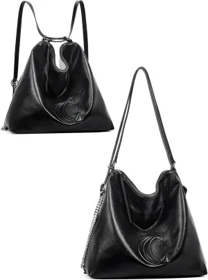CLUCI Hobo bags Shoulder Bag handbags Backpack Purse for Women Leather Large Fashion Travel Convertible Multipurpose