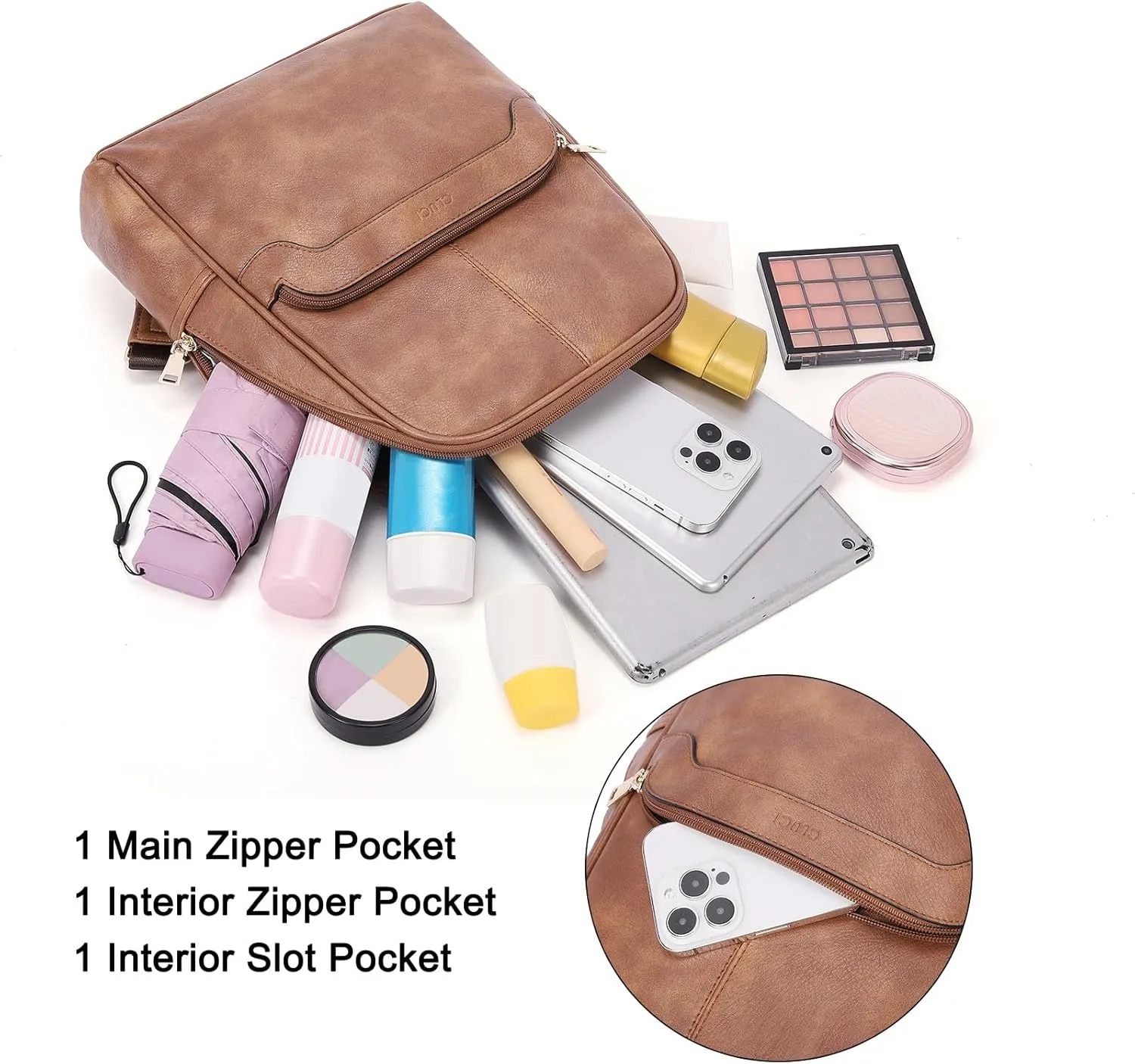 CLUCI Womens Backpack Purse Travel Backpack Leather Convertible Ladies Designer Daypack Shoulder Bags