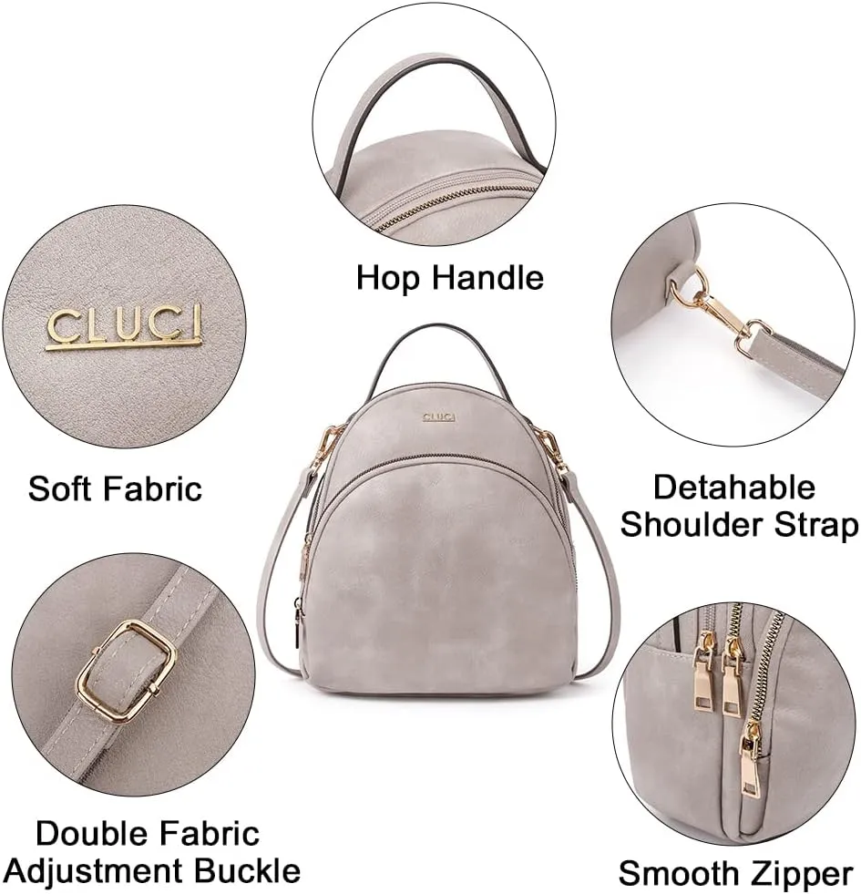 CLUCI Womens Backpack Purse Travel Backpack Leather Convertible Ladies Designer Daypack Shoulder Bags