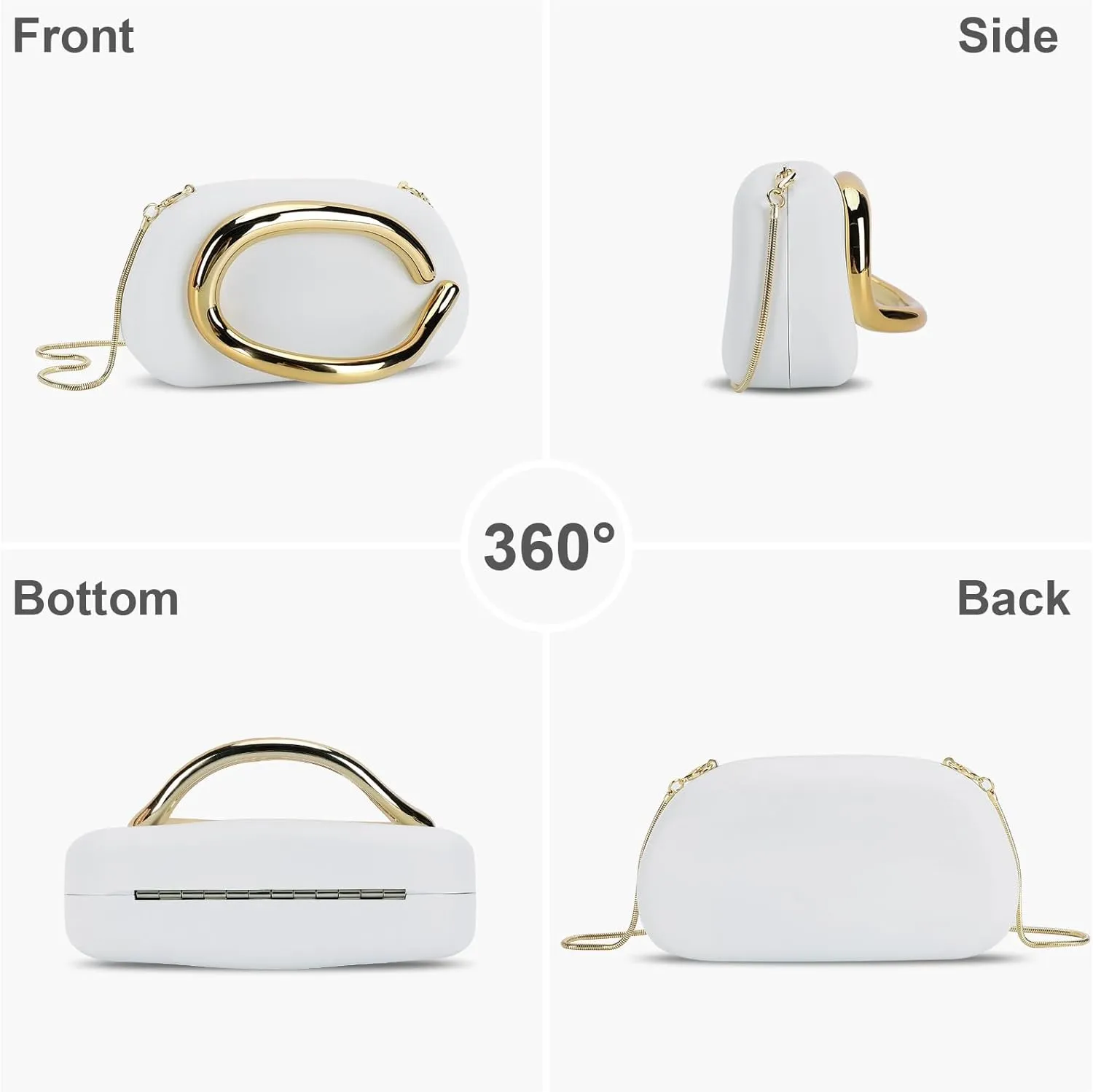Clutch Purse for Women Gold Metal Closure Burgundy Red Clutch Evening Bag Chain Crossbody Purse