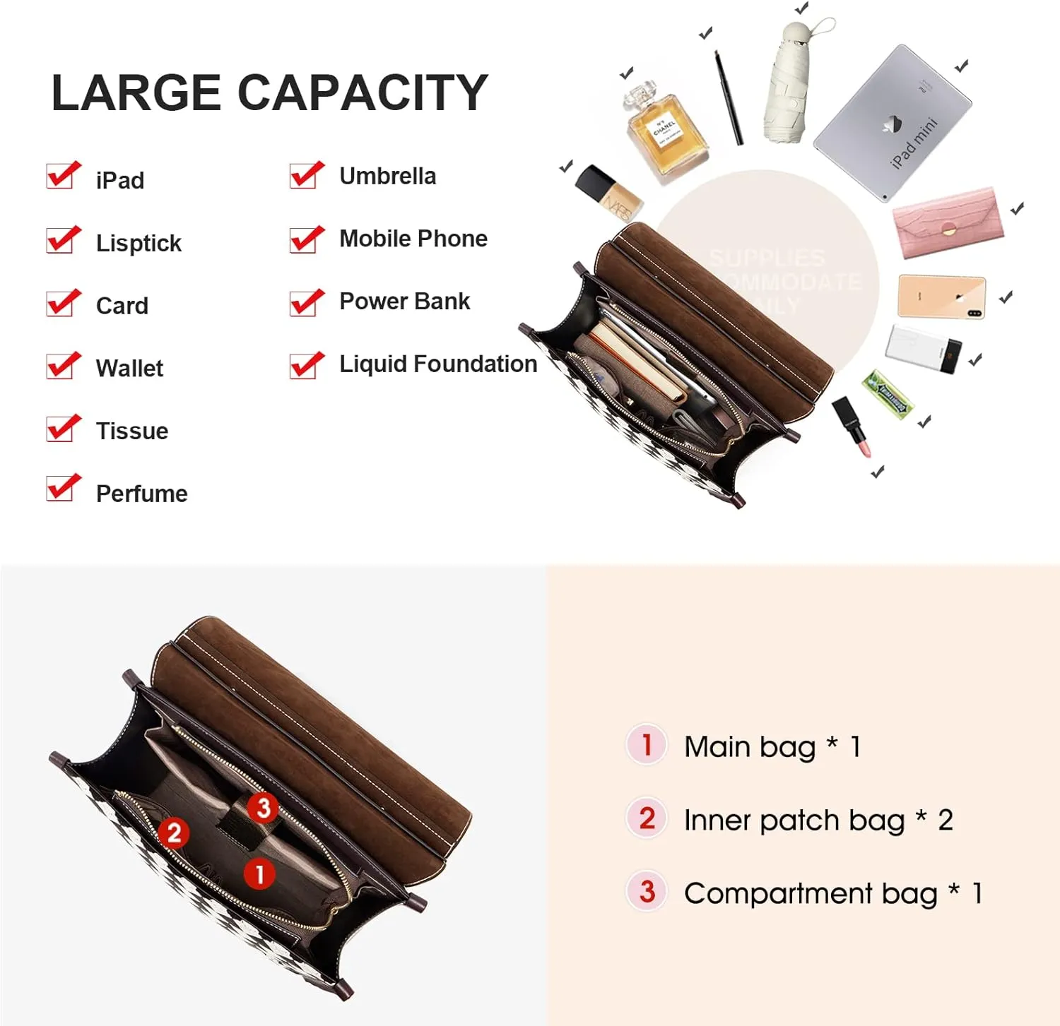 Cnoles Leather Backpack Purse For Women Fashion Ladies Vintage Bag Casual College Travel Backpacks Large bags Black