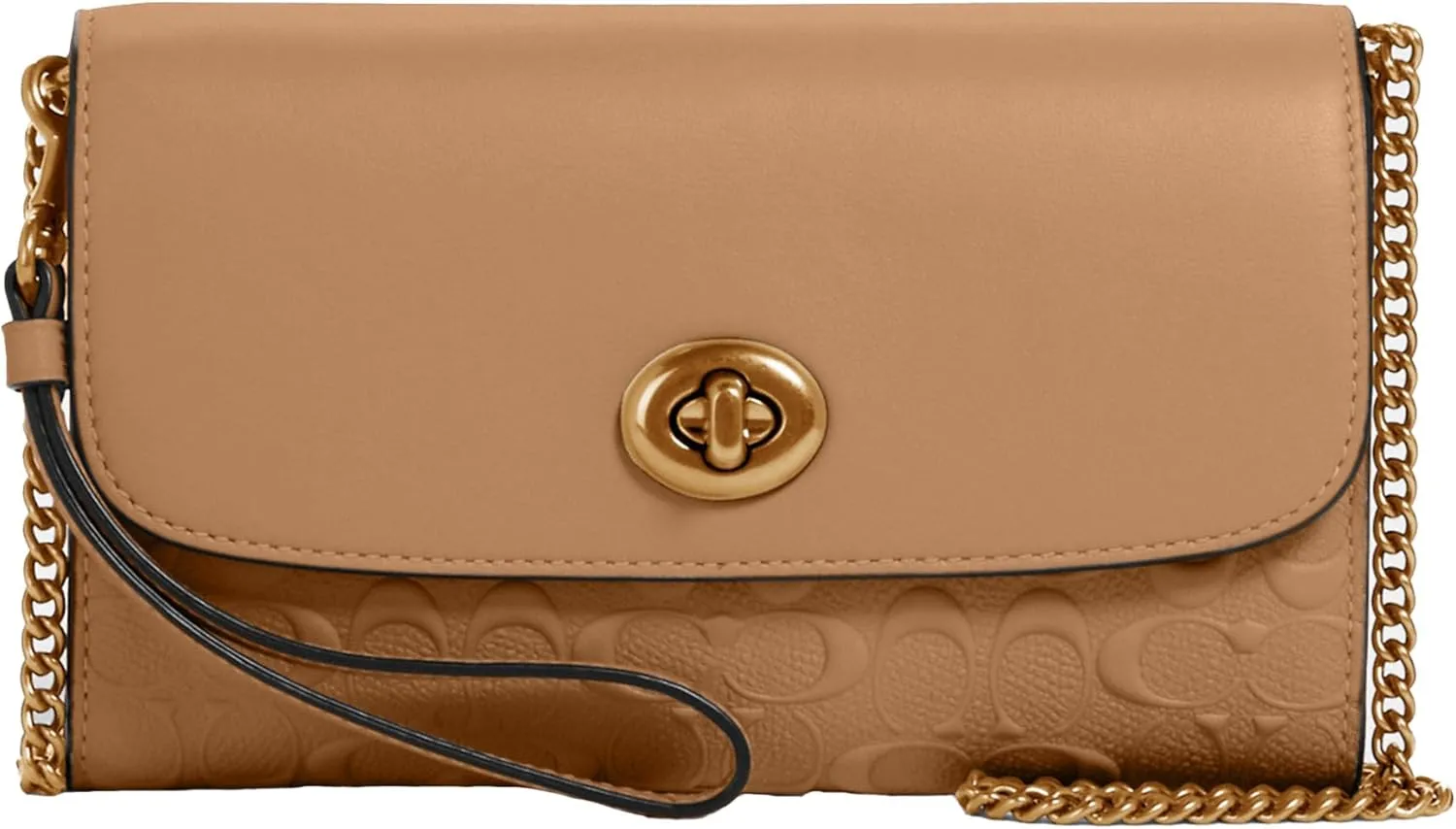 Coach Women's Signature Leather Chain Crossbody