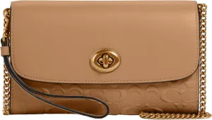 Coach Women's Signature Leather Chain Crossbody