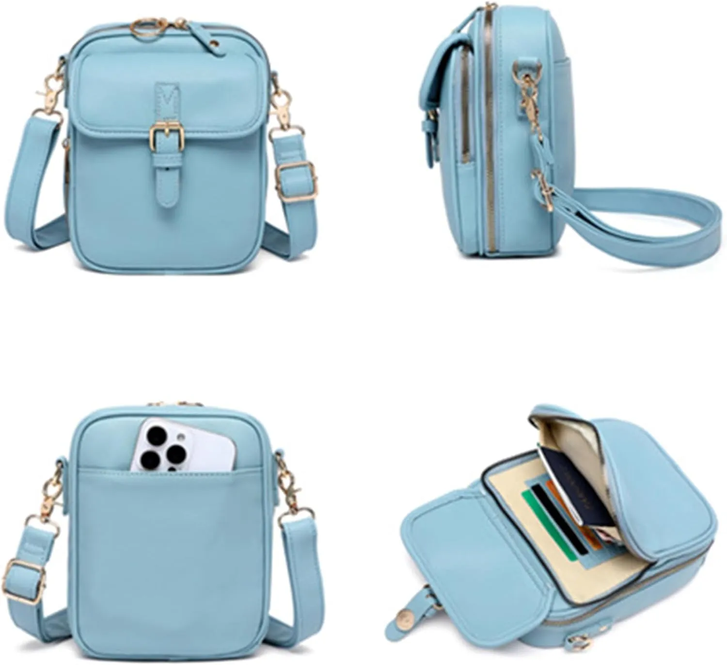 Collaborate Crossbody Leather Bag, Urvashi Crossbody Bag, with 7 Cards Slots Bring Leisure Luxury for Women