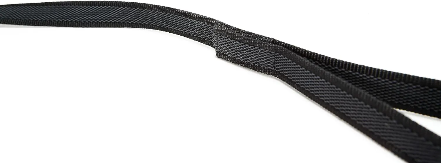 Color & Gray Super-Grip Leash with Handle, and D-Ring, 0.79 in x 6.56 ft, Black-Gray