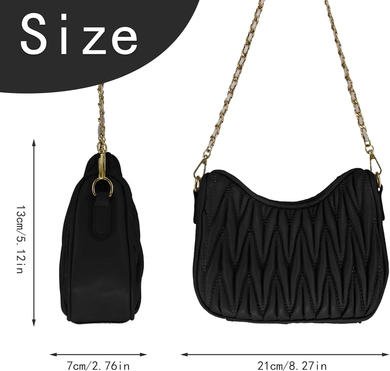 Convertible Vegan Leather Tote Bag for Women, Shoulder/Crossbody Work Purse with Detachable Strap