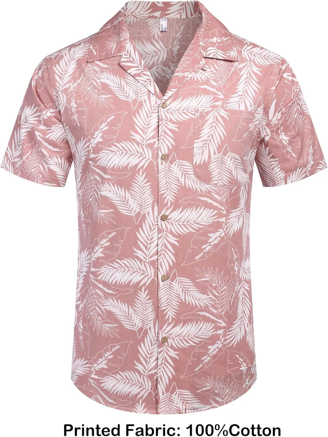 COOFANDY Men's Hawaiian Floral Shirts Cotton Linen Button Down Tropical Holiday Beach Shirts