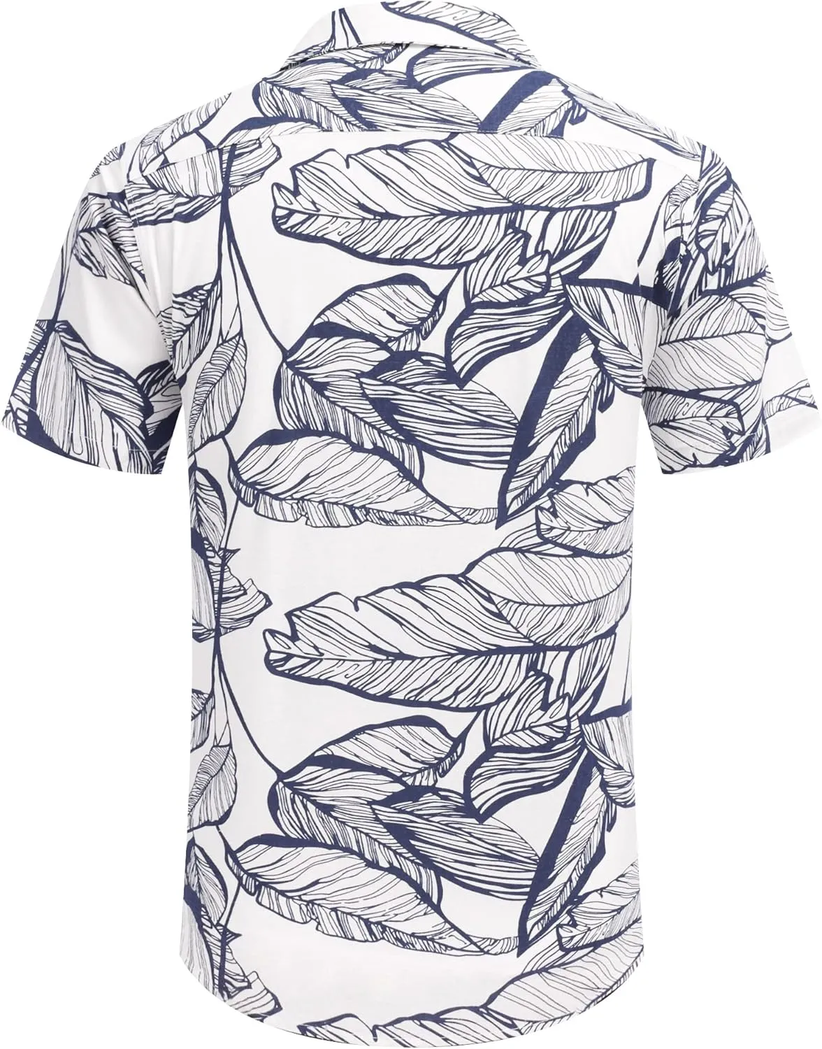COOFANDY Men's Hawaiian Floral Shirts Cotton Linen Button Down Tropical Holiday Beach Shirts