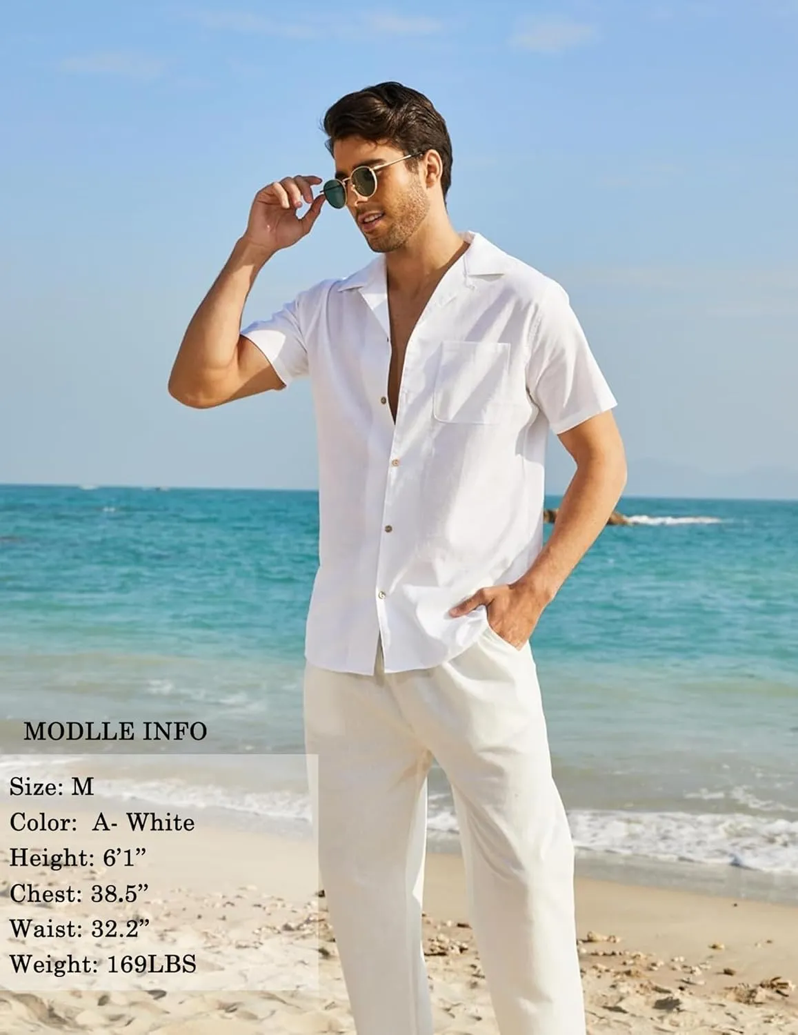 COOFANDY Men's Hawaiian Floral Shirts Cotton Linen Button Down Tropical Holiday Beach Shirts