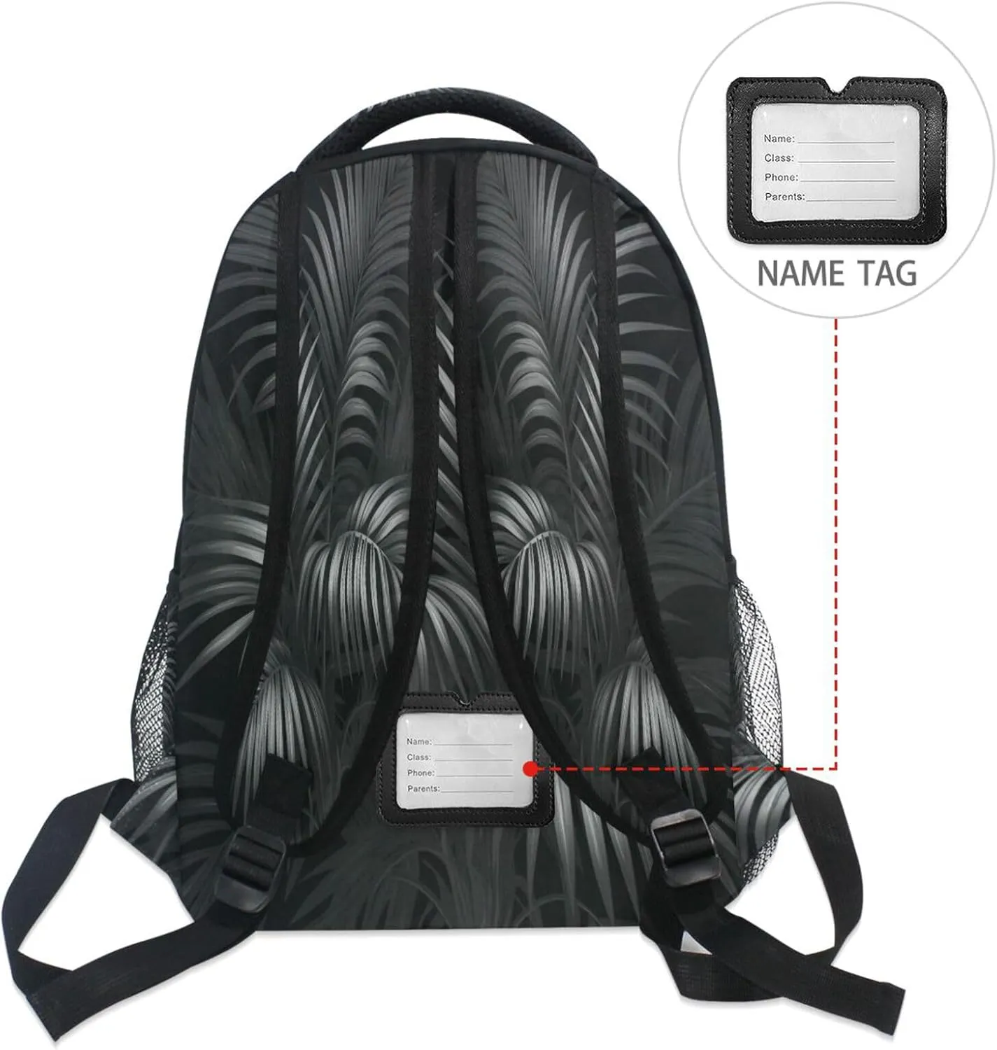 Cool Backpacks for Unisex Adult Fashion Outdoor Backpack with Chest Strap Gift Men & Women Palm Tree Leaves Style