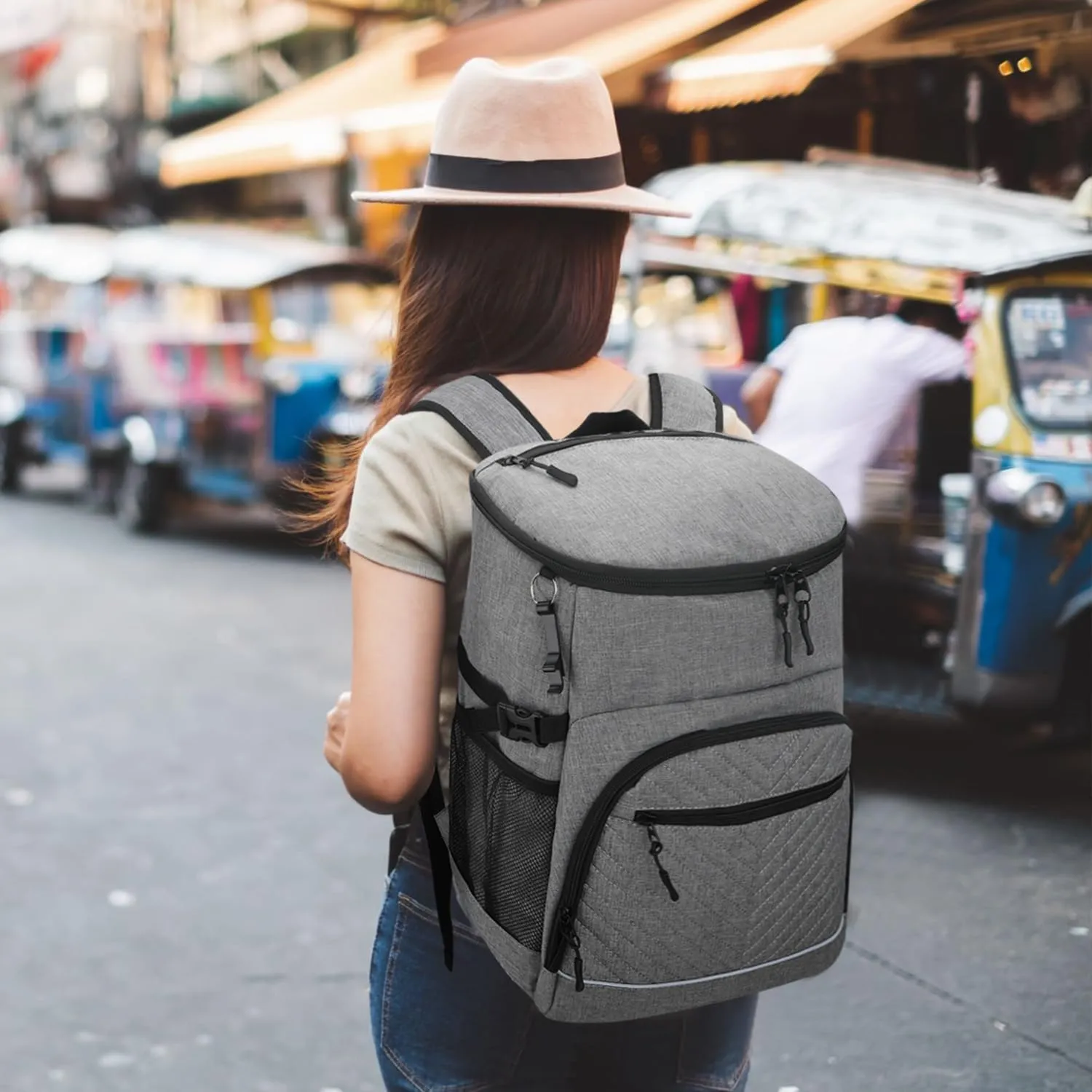 Cooler Backpack Insulated Leakproof Waterproof Backpack Cooler Bag 30/45 Cans, Large Capacity Lightweight Travel Camping Beach Backpack Cooler Ice Chest for Men and Women
