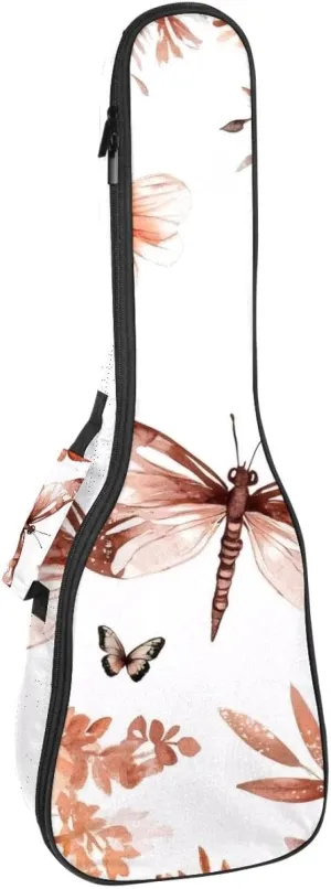 Coral and Brown Colors Floral Butterflies