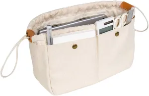 Cotton Canvas Lady Women Travel Handbag Organizer Insert for Tote Handbag