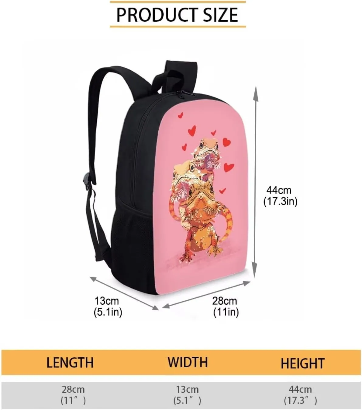 Cozeyat Cartoon Lizard Backpack for Girls Ages 8-10 Kids Backpack for Girls Elementary School Bags Children Bookbags Primary Kindergarten Backpacks Casual Rucksack Hiking Daypack