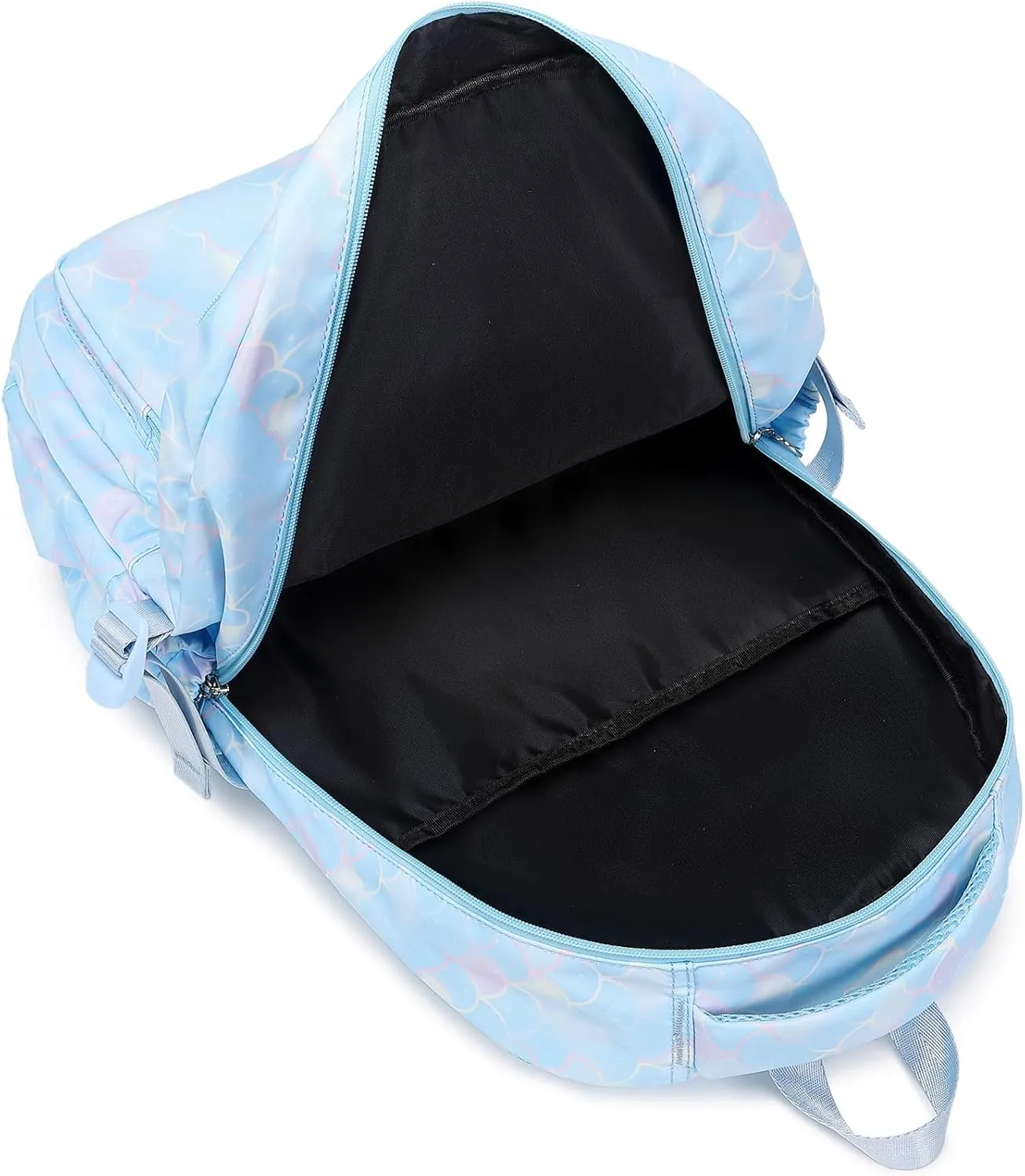 Createy 3Pcs Mermaid Backpack for Girls Backpacks Elementary Primary Middle School Bag Kids Backpack with Lunch Box Teen BookBags Set
