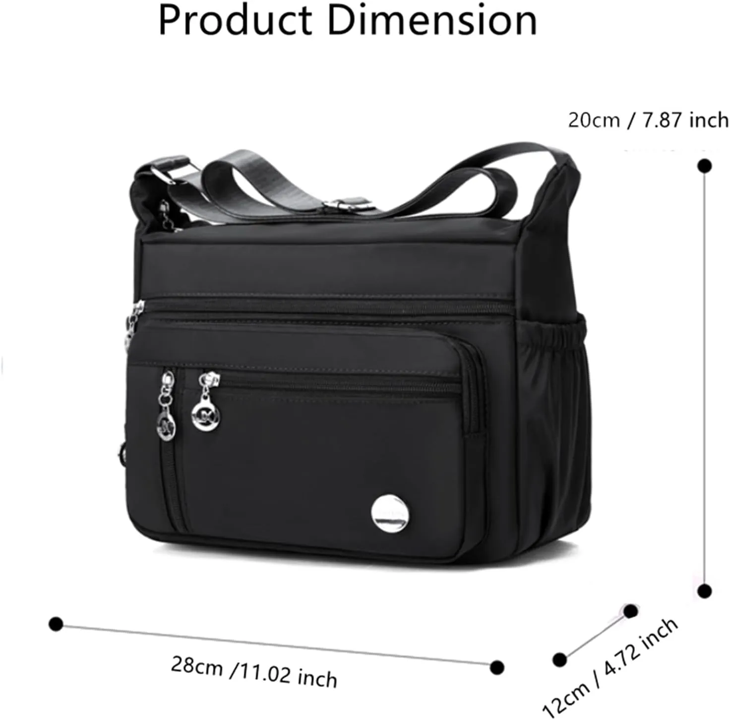 Crossbody Bag Purse for Women, Multiple Pockets Waterproof Shoulder Bag Travel Tote Handbag
