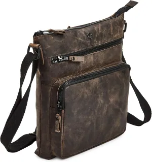 Crossbody Bags for Women Real Leather Purse Handmade Vintage Crossover Shoulder Pocketbook