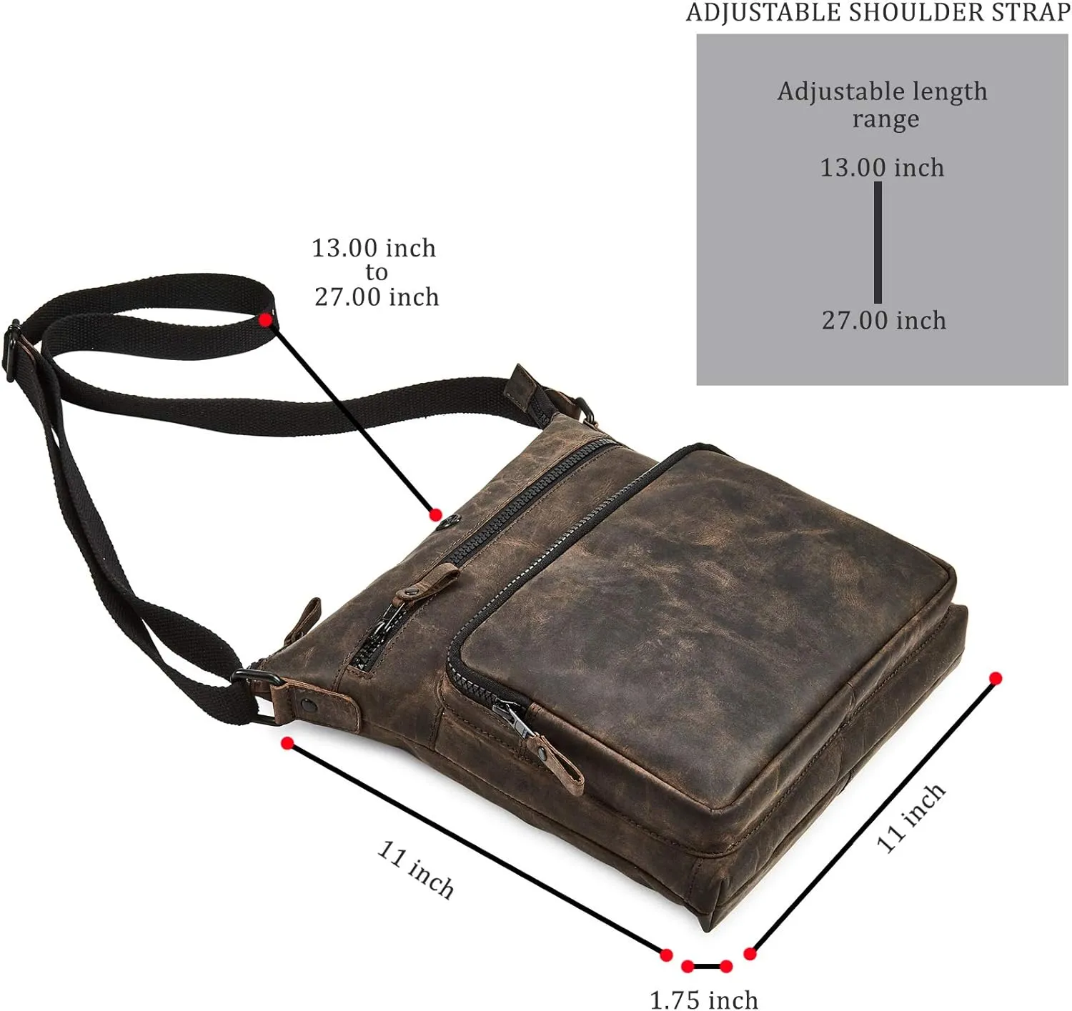Crossbody Bags for Women Real Leather Purse Handmade Vintage Crossover Shoulder Pocketbook