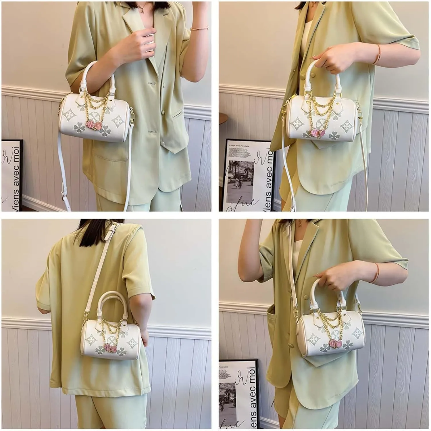 Crossbody Bags for Women Trendy Fashion Floral Pattern Large Tote Shoulder Bag Purse for Daily Use Work Shopping Party