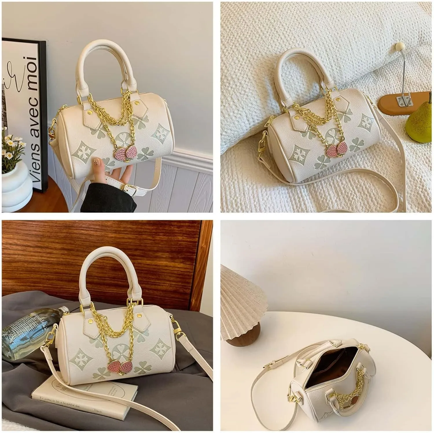 Crossbody Bags for Women Trendy Fashion Floral Pattern Large Tote Shoulder Bag Purse for Daily Use Work Shopping Party