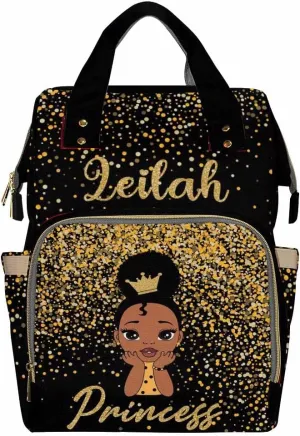 Custom Backpacks with Name Personalized Baby Diaper Bag Monogram Nappy Backpack with Thermal Pockets for Adults Kids Waterproof Travel Outdoor Mommy Bag Customized Gift