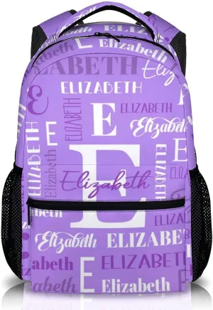 Custom Girls School Backpacks, Kids Backpack, Personalized Name Bookbag for Travel, Camping, 17 Inch Large Capacity School Bag for Kindergarten Preschool Elementary