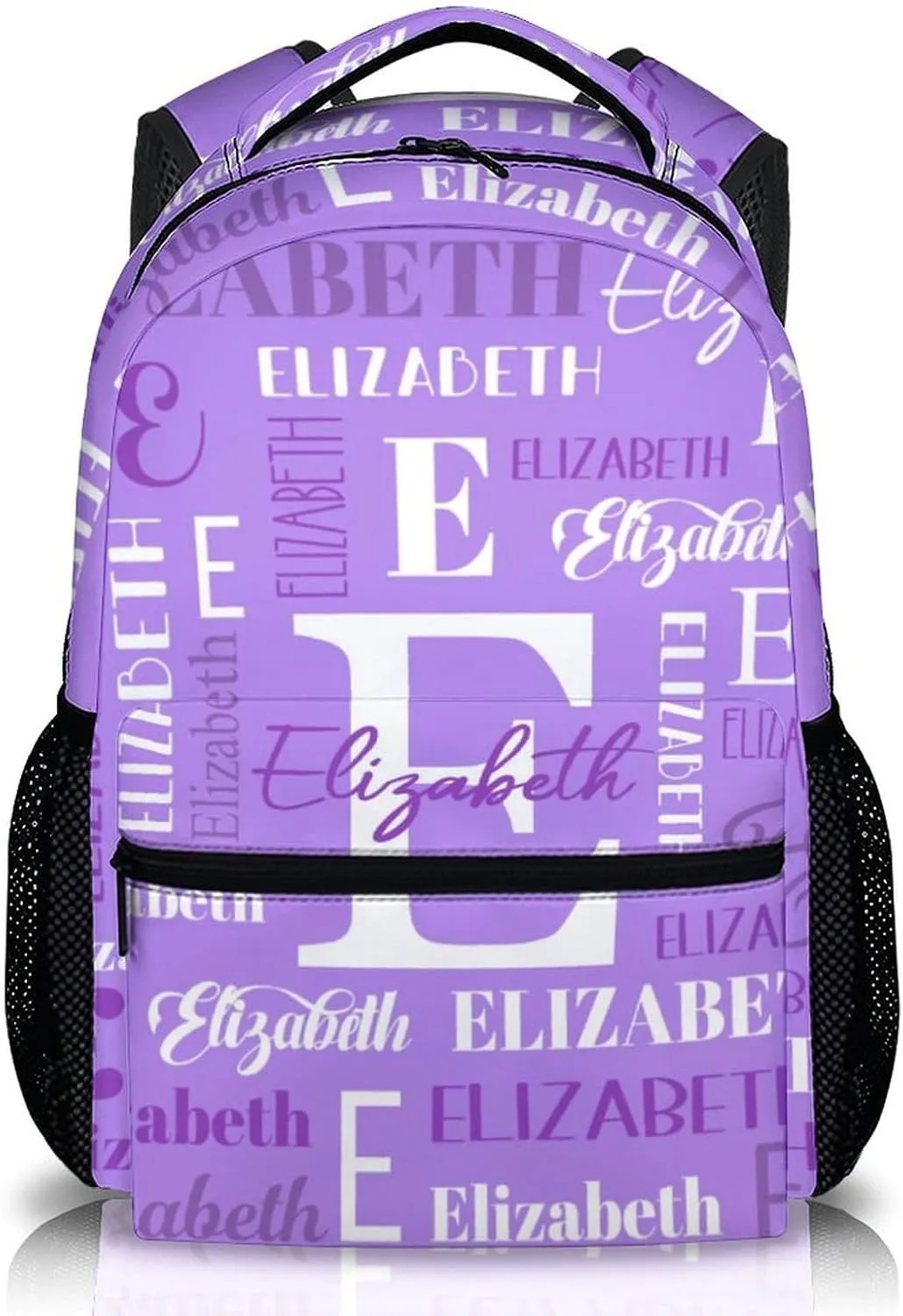 Custom Girls School Backpacks, Kids Backpack, Personalized Name Bookbag for Travel, Camping, 17 Inch Large Capacity School Bag for Kindergarten Preschool Elementary