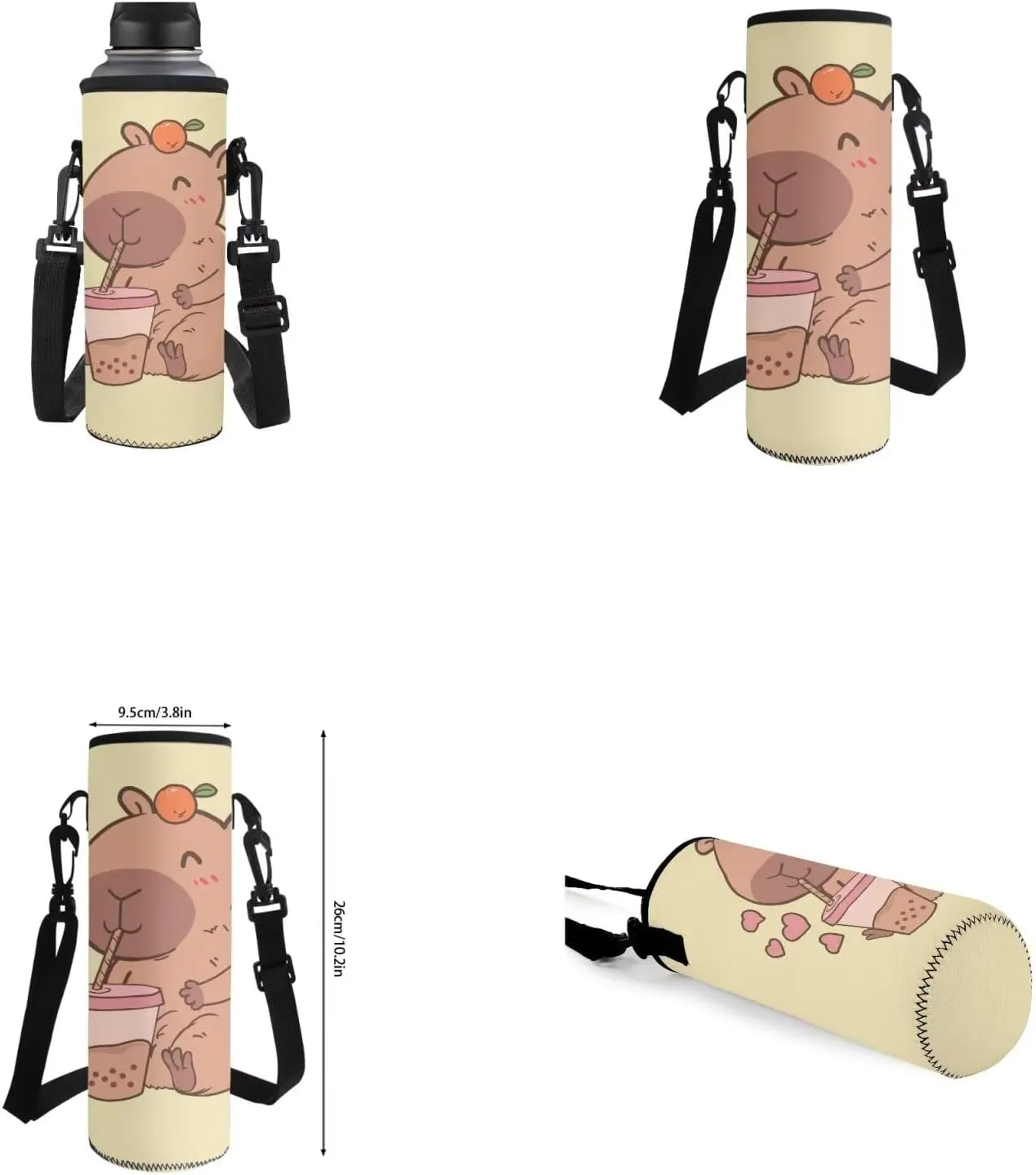 Cute Capybara Girls Backpacks Ages 8-10 with Lunchbox Lightweight School Bags for Girls with Lunch Bag Cute Pencil Cases for Middle School High School