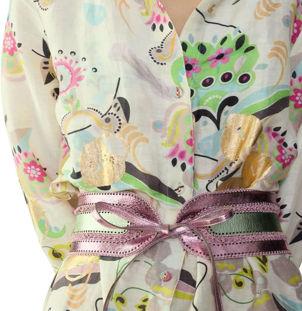 Cynthia Rowley Love Locked Silk Linen Shirt Dress