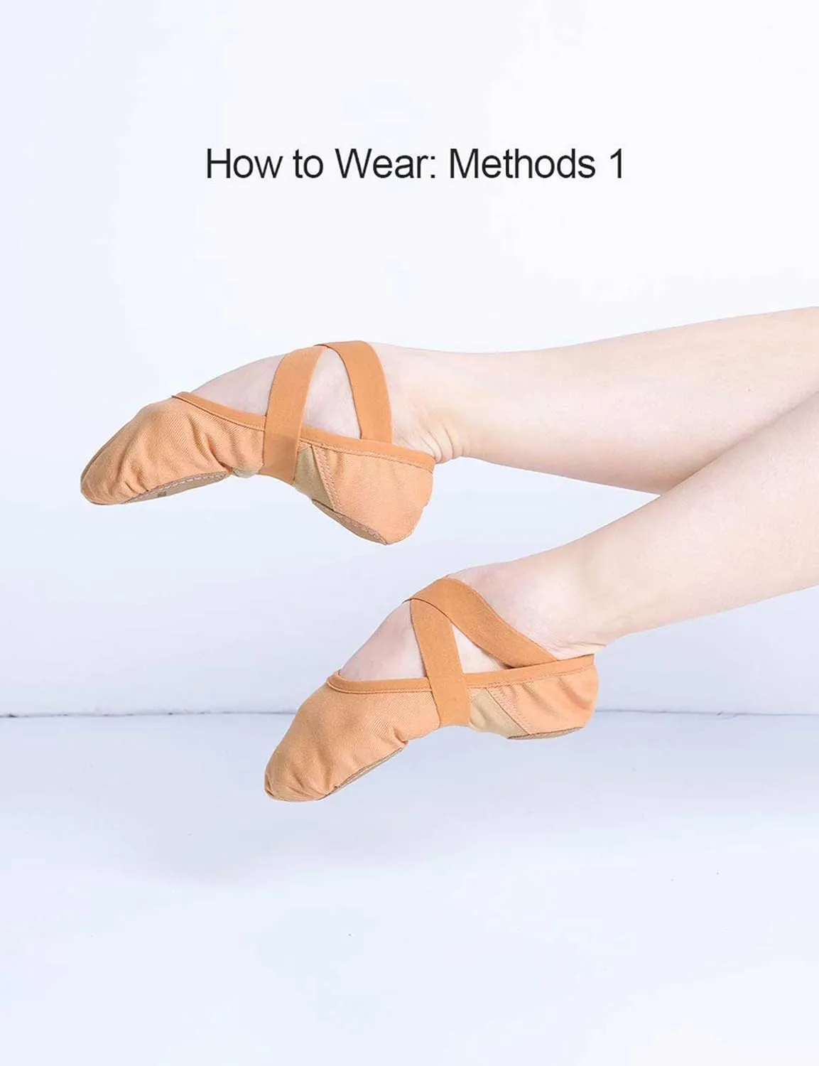 Daydance Teens Women Elastic Canvas Ballet Shoes Soft Split Sole Dance Slippers for Gymnastics, Yoga