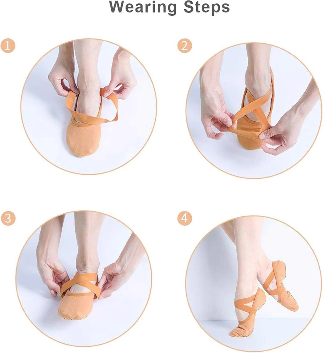 Daydance Teens Women Elastic Canvas Ballet Shoes Soft Split Sole Dance Slippers for Gymnastics, Yoga