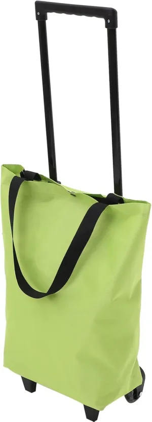 DECHOUS Folding Shopping Cart with Pull Handle Compact Rolling Grocery Tote Bag Wheels Lightweight Foldable Design for and Transport for Grocery Shopping and Daily Errands