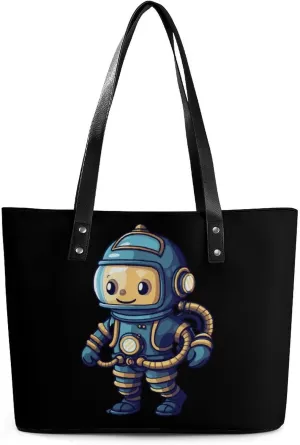 Deep Sea Diver Leather Handbags for Women Shoulder Tote Crossbody Travel Purses with Zippered