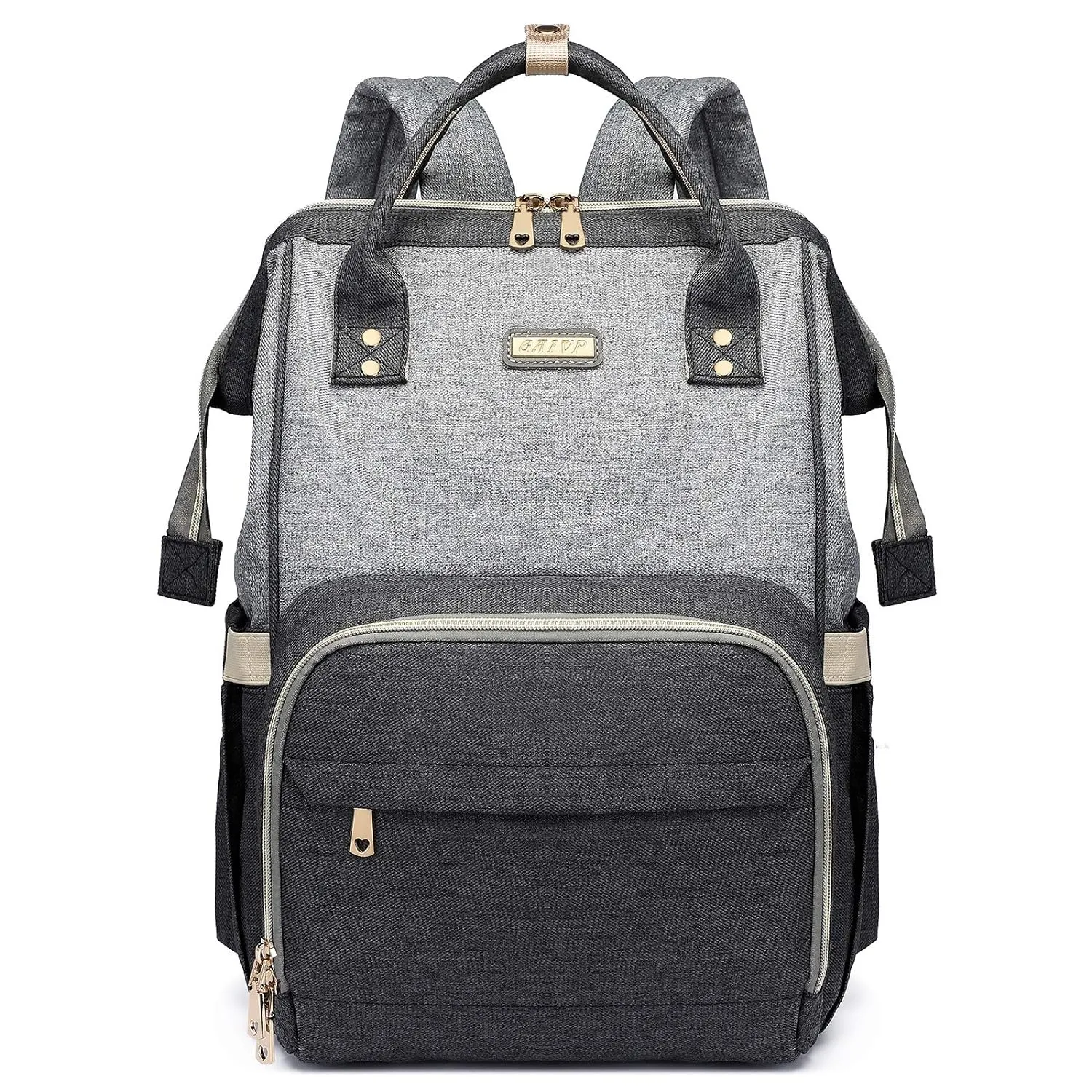 Diaper Bag Backpack for Women, Baby Bags for Girls,Diaper Bag with Changing Pad, and Insulated Pockets (Dark Grey  Light Grey)