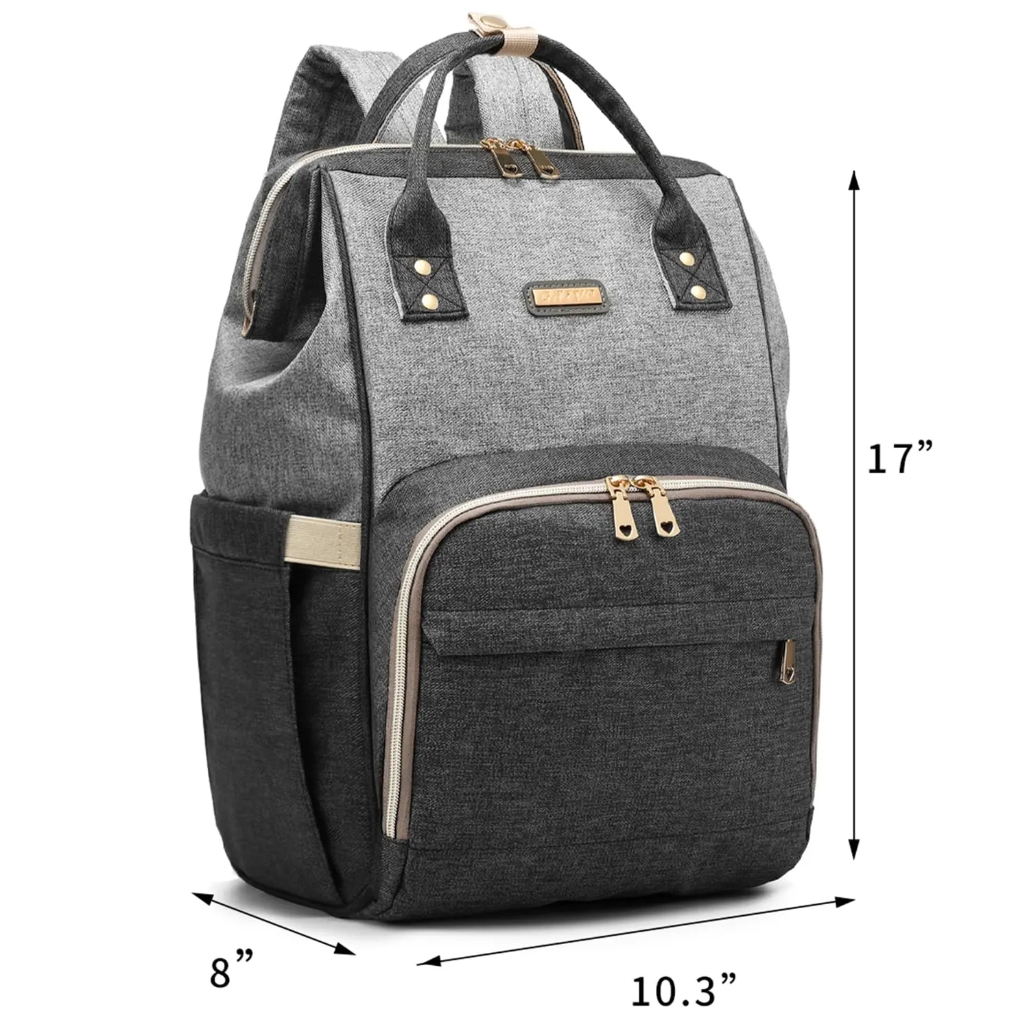 Diaper Bag Backpack for Women, Baby Bags for Girls,Diaper Bag with Changing Pad, and Insulated Pockets (Dark Grey  Light Grey)