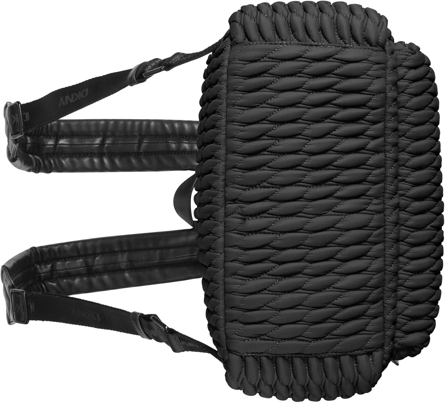 DKNY Women's Mack Quilted Nylon Backpack, Black/Black, One Size
