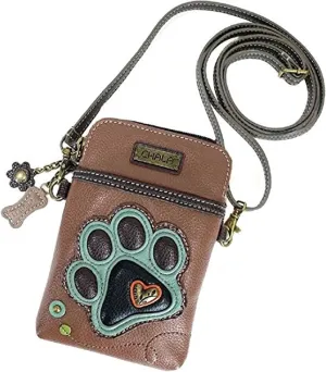 Dog Lovers Paw Print Chala Cellphone Convertible Strap Crossbody Handbag Dog Lovers, Dog Mom