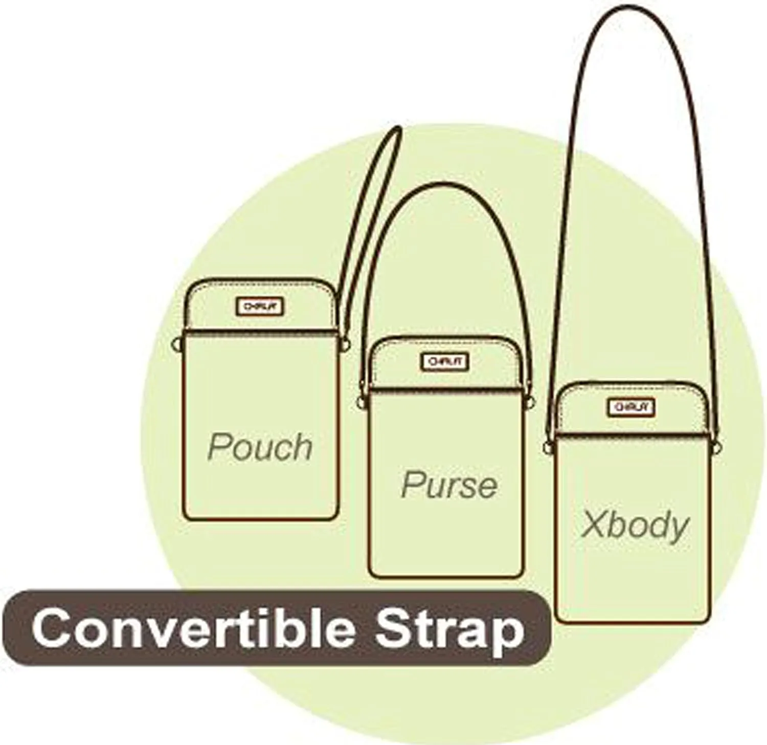 Dog Lovers Paw Print Chala Cellphone Convertible Strap Crossbody Handbag Dog Lovers, Dog Mom