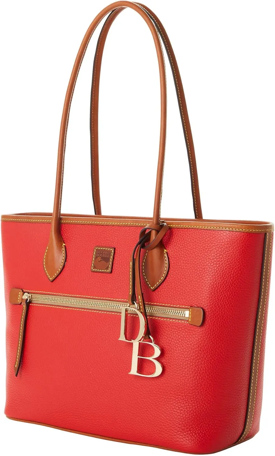 Dooney & Bourke Large Tote Bags for Women, Pebble Grain Leather Tote Bag with Zipper and Long Shoulder Straps