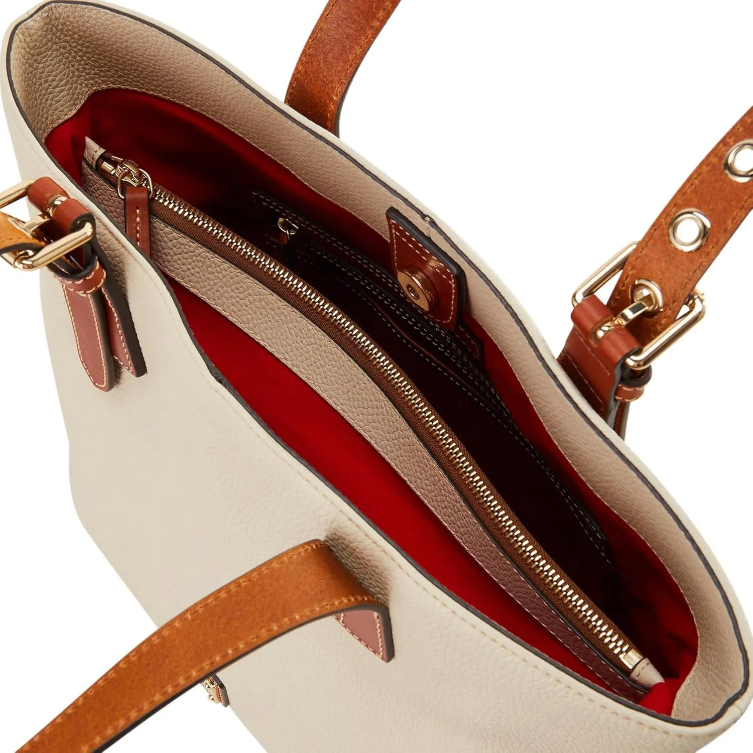 Dooney & Bourke Tote Bags for Women, Pebble Grain Leather Emily Tote Bag with Zipper Compartment