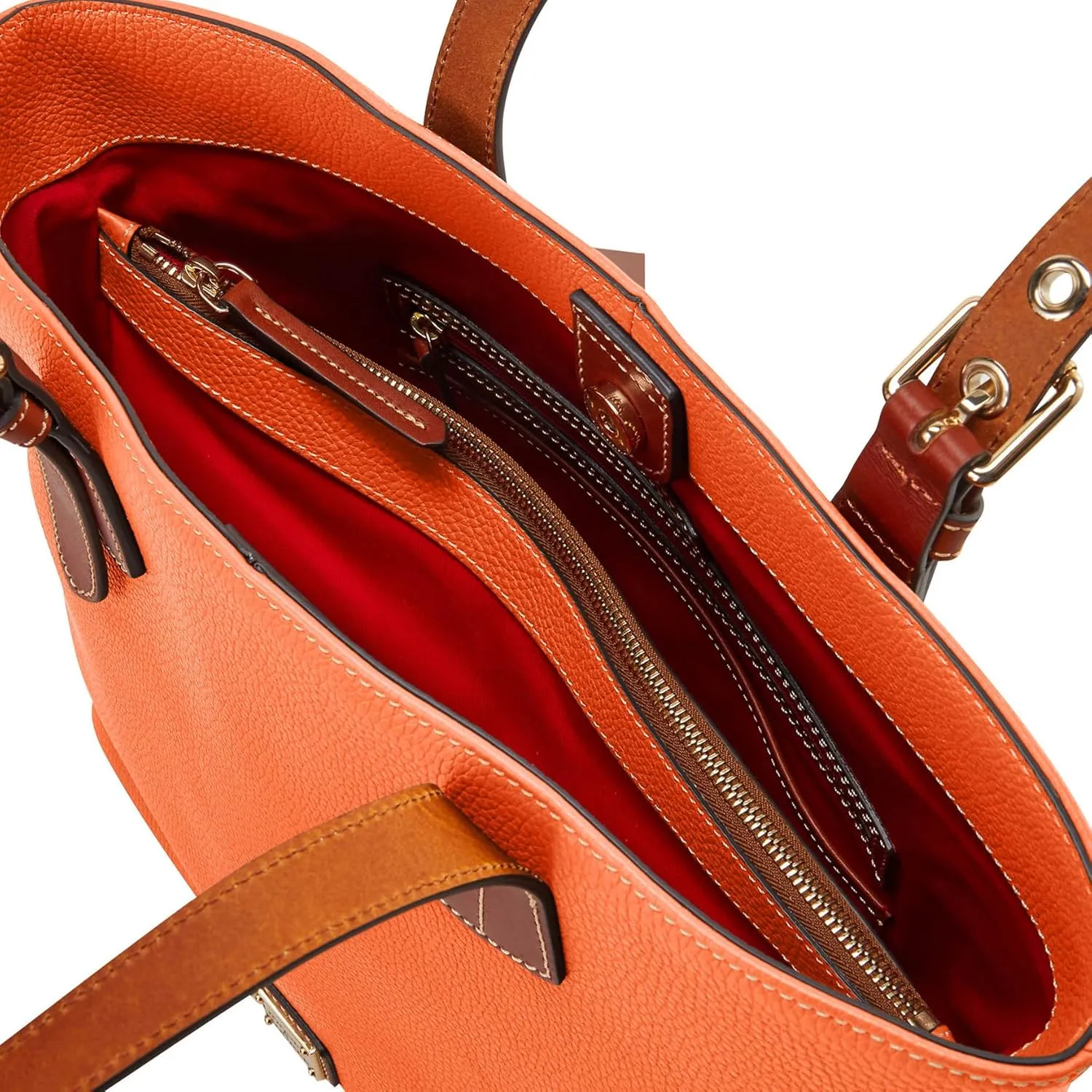 Dooney & Bourke Tote Bags for Women, Pebble Grain Leather Emily Tote Bag with Zipper Compartment