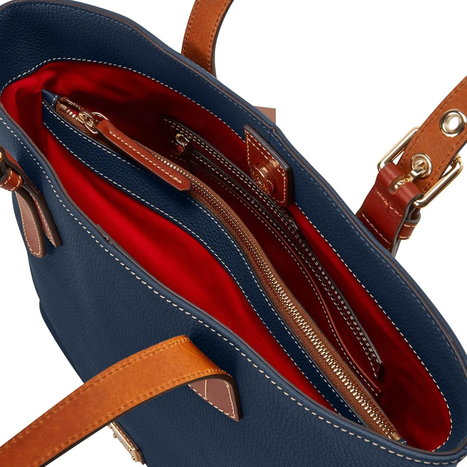 Dooney & Bourke Tote Bags for Women, Pebble Grain Leather Emily Tote Bag with Zipper Compartment