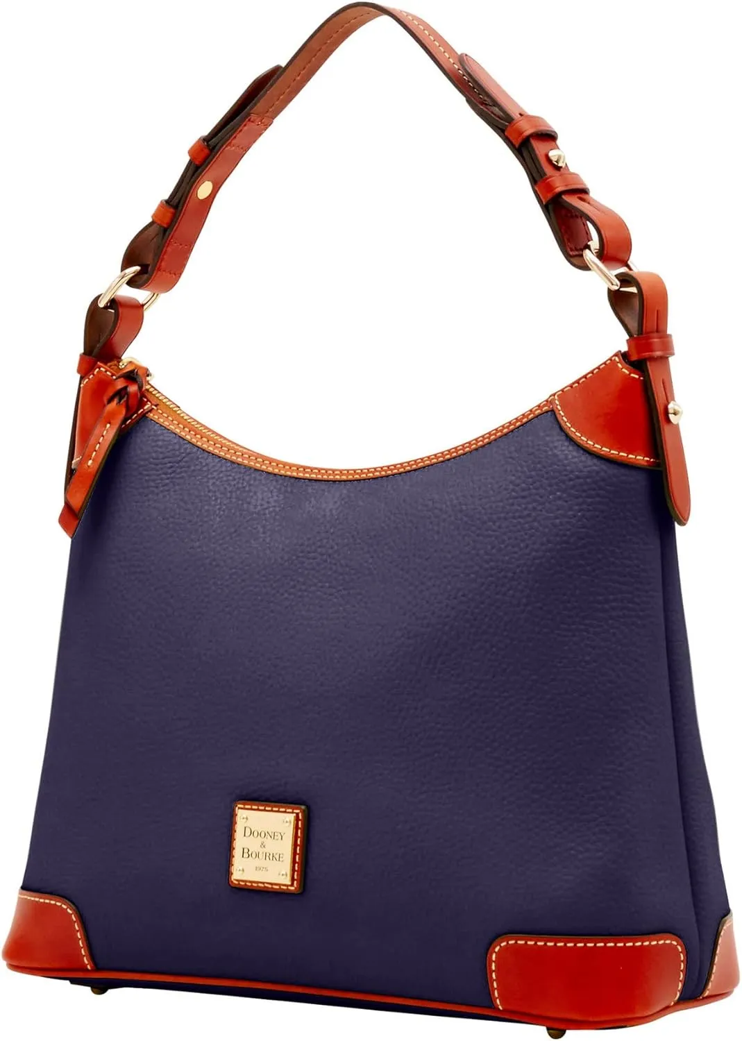 Dooney & Bourke Women's Hobo Shoulder Bag in Pebble Grain Leather, Large Handbag with Adjustable Shoulder Strap