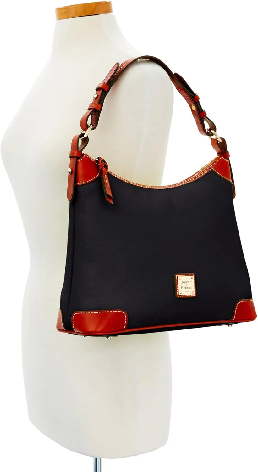 Dooney & Bourke Women's Hobo Shoulder Bag in Pebble Grain Leather, Large Handbag with Adjustable Shoulder Strap