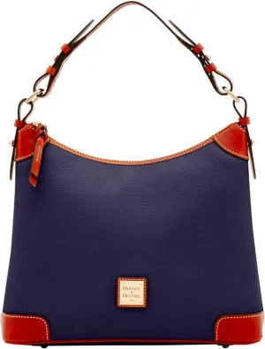 Dooney & Bourke Women's Hobo Shoulder Bag in Pebble Grain Leather, Large Handbag with Adjustable Shoulder Strap